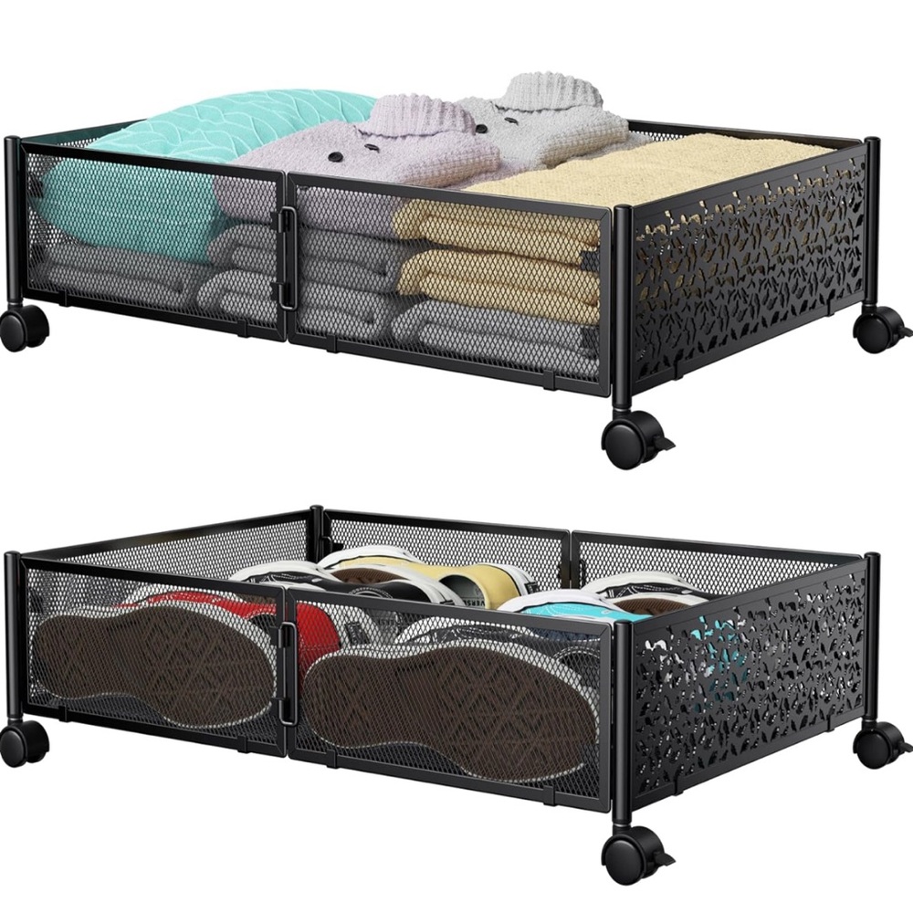 Under the Bed Storage Containers with Wheels 2-Pack